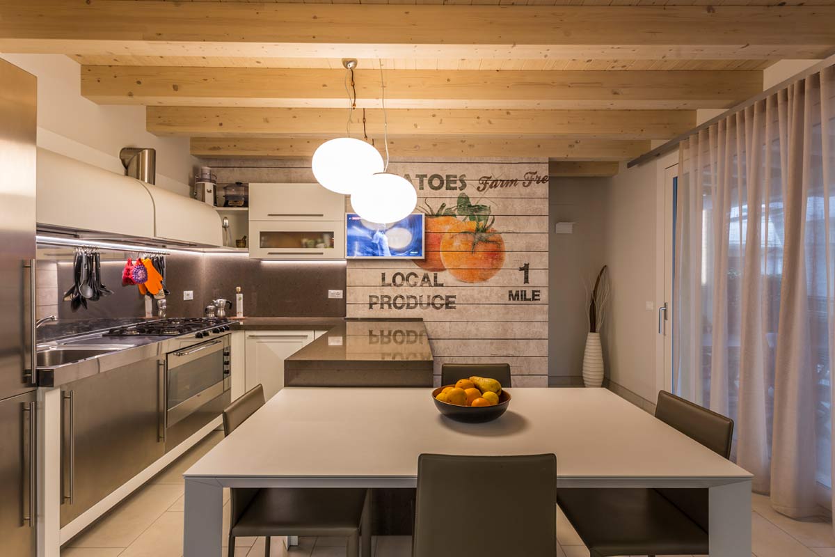 cucina e salotto design contemporaneo