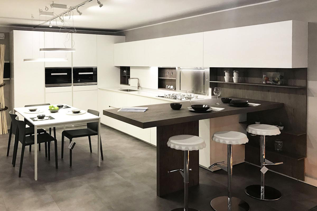 Cucina Laccata Bianco Opaco